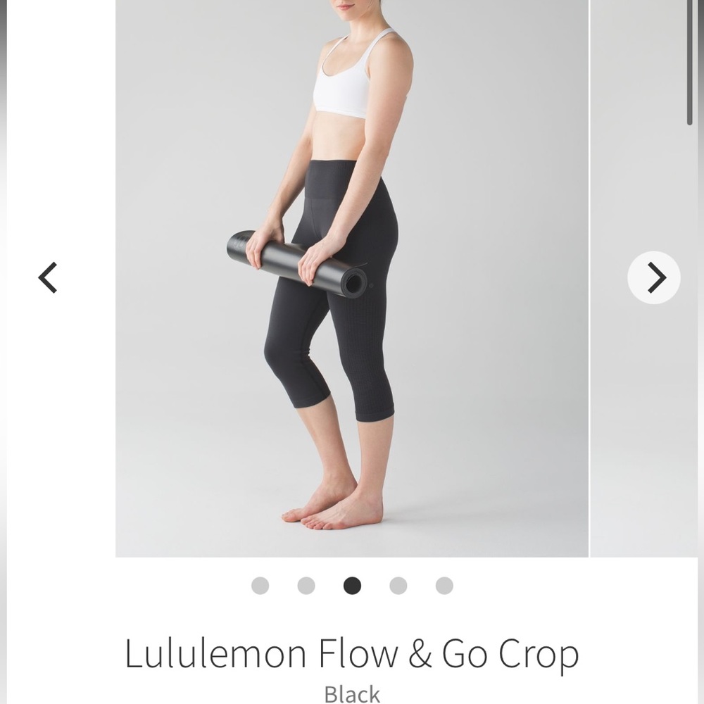 LULULEMON | Flow and Go Crop Black Sz 4